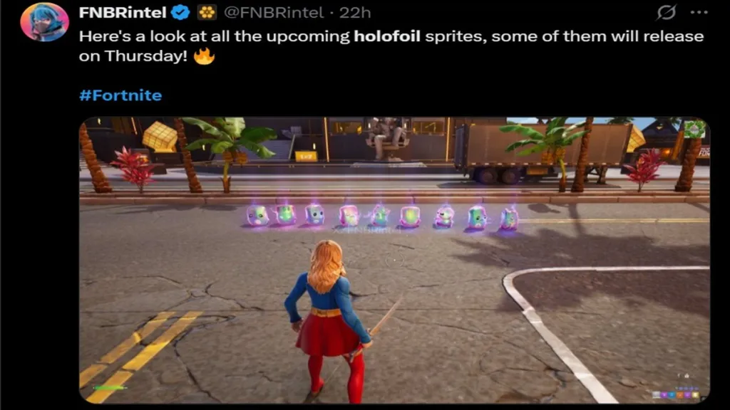 Sprite Holofoil scintillanti in Fortnite