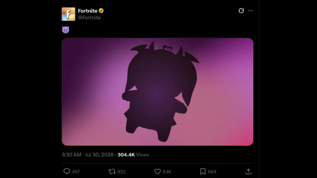 Teaser dello Ironmouse Sprite su Fortnite