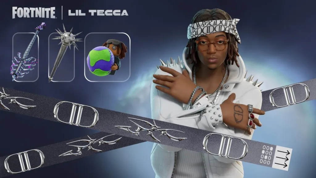 Oggetti del Music Pass di Fortnite Festival Season 15 con Lil Tecca