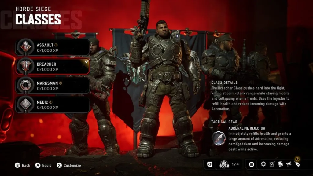 Classi disponibili in Horde Siege