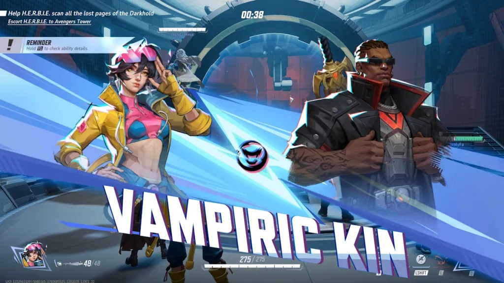 Esempio di team‑up Vampiric Kin in Marvel Rivals