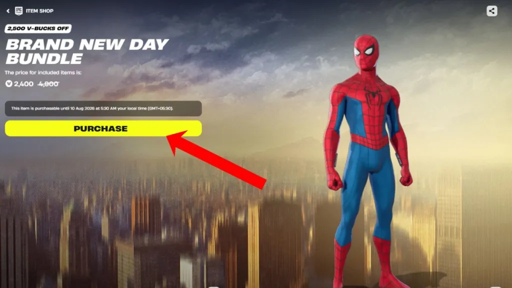 Skin Spider-Man Brand New Day in Fortnite