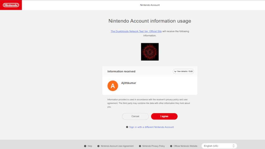 Collegamento dell'account Nintendo per il test chiuso di The Duskbloods