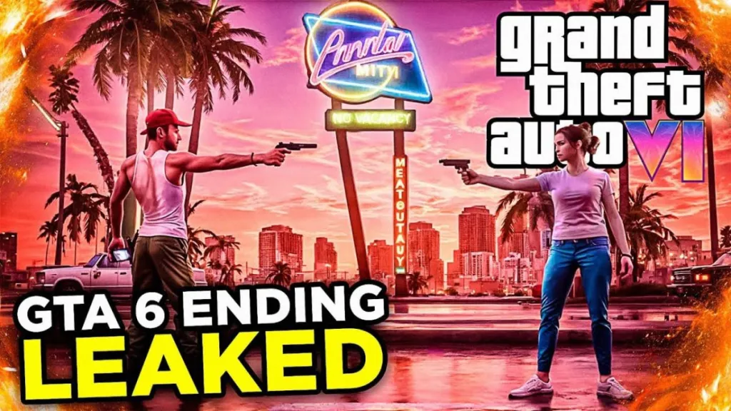 Thumbnail YouTube con spoiler del finale di GTA 6