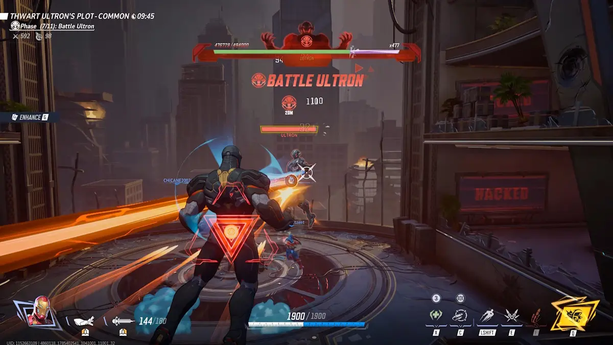 Attacco a raggio unico di Ultron in Marvel Rivals
