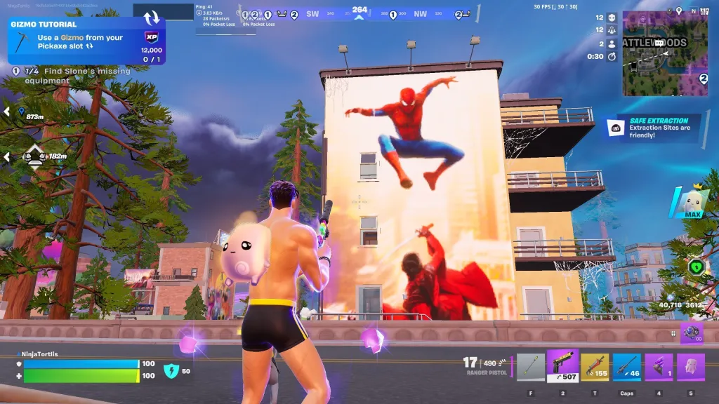 Teaser in‑game di Fortnite con lo skin Spider‑Man Brand New Day