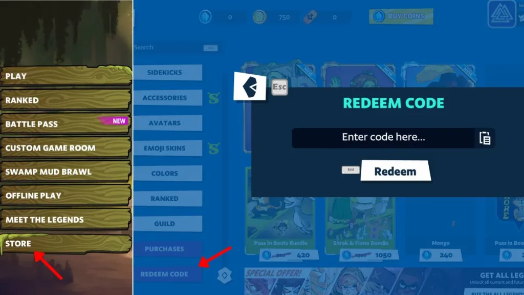 Guida passo passo per riscattare i codici Brawlhalla