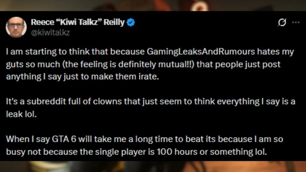 Kiwi Talkz smentisce il rumor sulla durata di GTA 6
