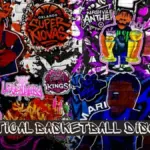 Practical Basketball game screen with Discord text