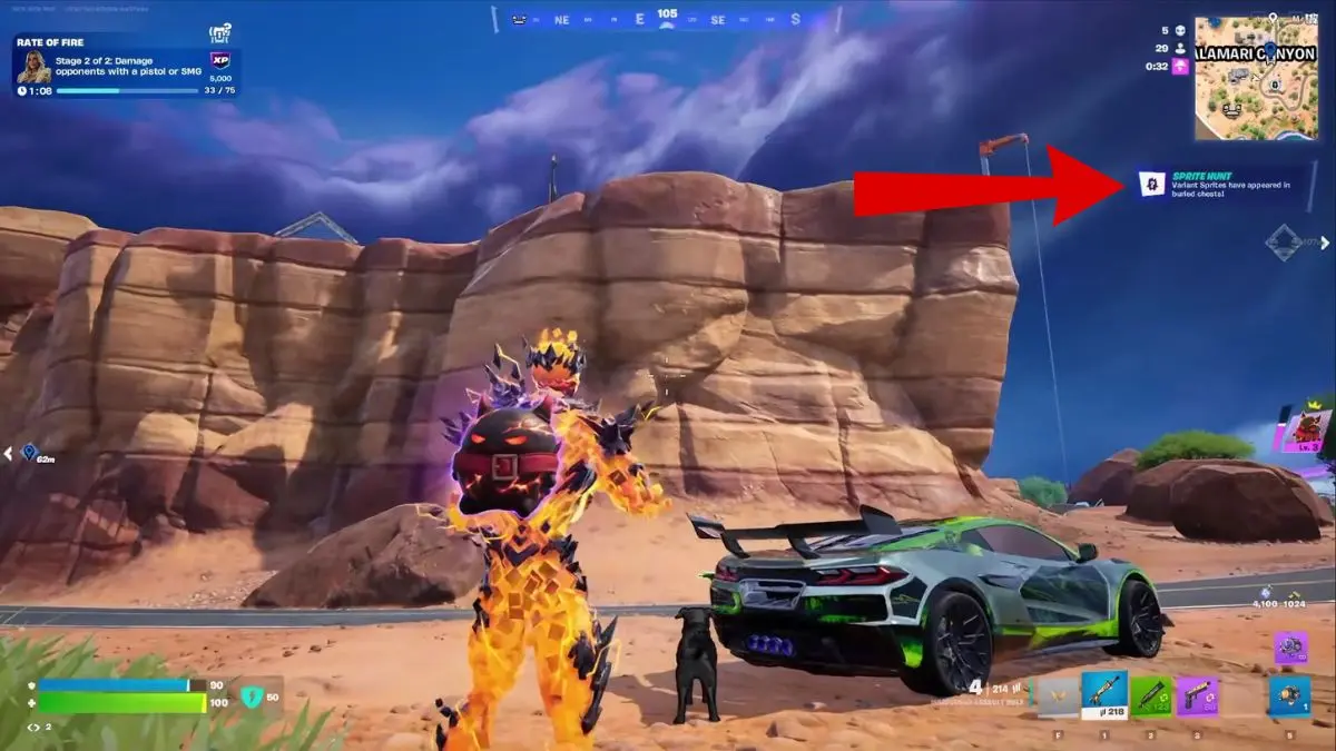 Attendere l'attivazione della Sprite Hunt Rift Anomaly