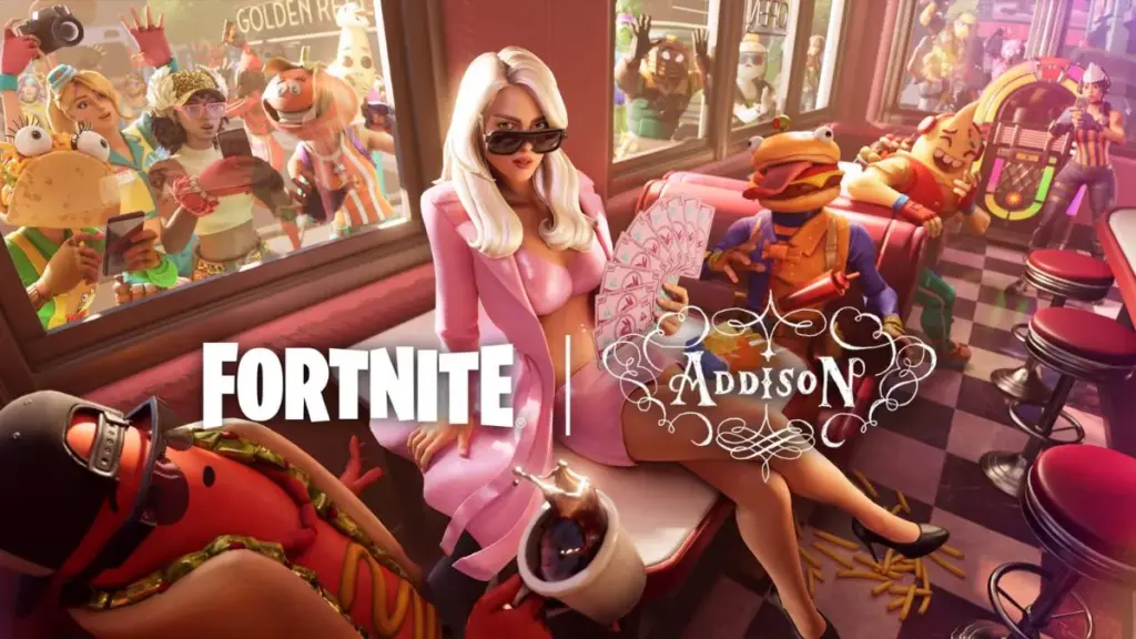Fortnite Addison Rae Skin Keyart