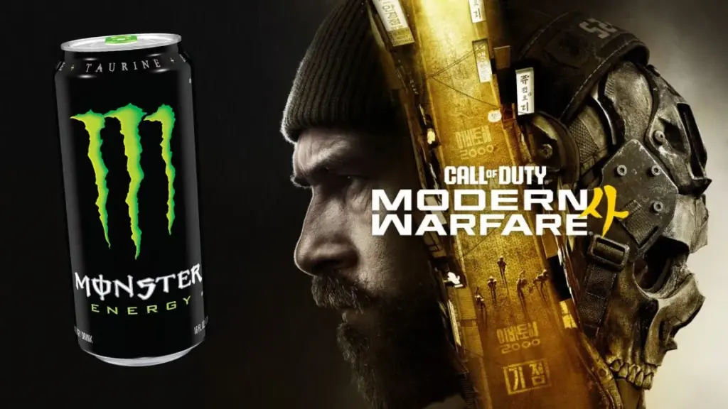 Call of Duty Modern Warfare 4 Cover Art with a Monster Energy Can