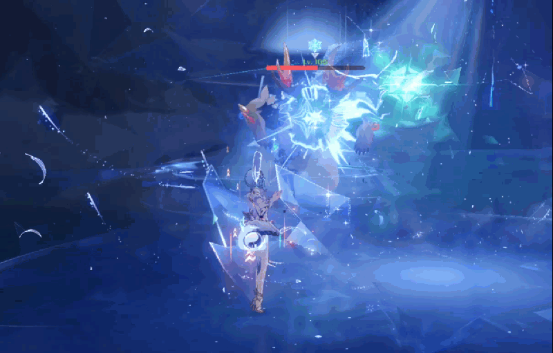 Dimostrazione della reazione Stellar Swirl con Odette in Genshin Impact