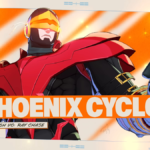 Marvel Tokon Fighting Souls image featuring Phoenix Cyclops on a fiery background.