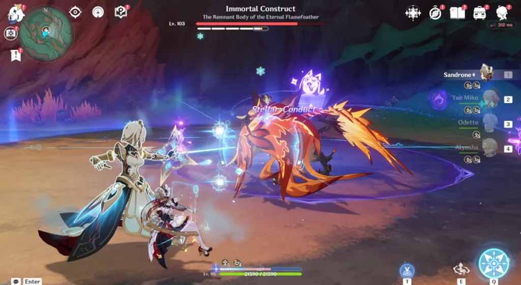 Momento in cui lo scudo dell'Immortal Construct viene distrutto