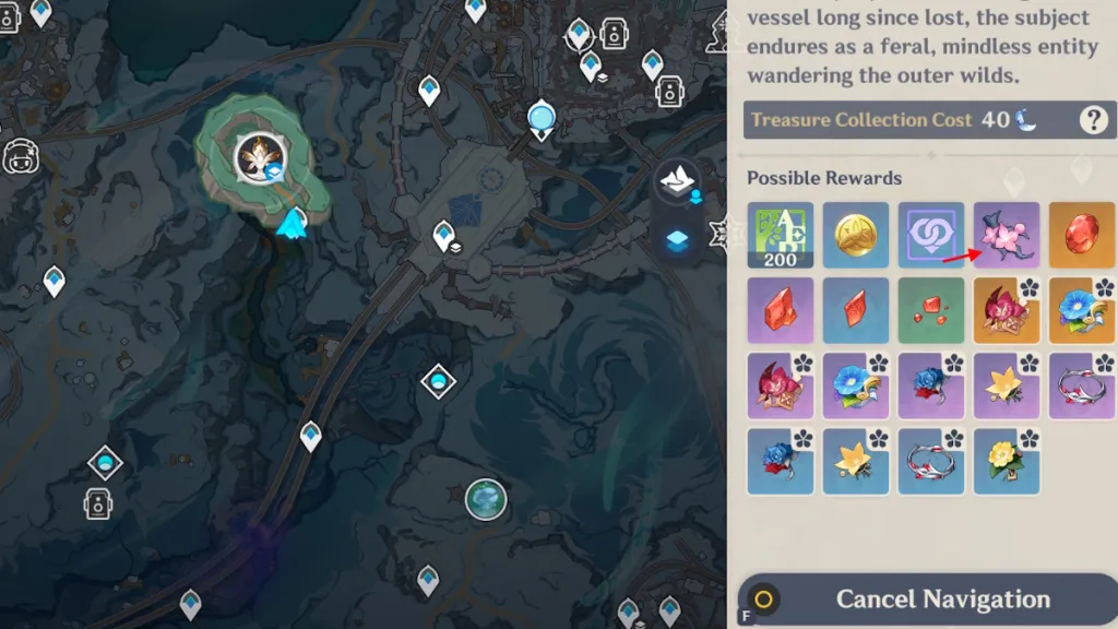 Lista delle ricompense lasciate dall'Immortal Construct
