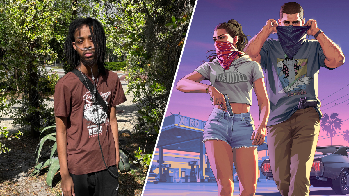 Jerry Fort (left), Lucia and Jason on the GTA 6: Extended Look promo art (right).