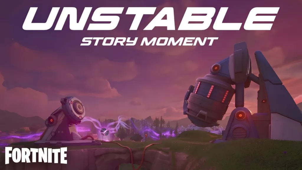 Scena del live Fortnite Unstable Story Moment