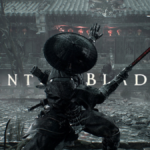 Phantom Blade Zero screenshot with Soul hitting a pose with his longsword and the logo in the background.