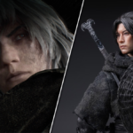 Phantom Blade Zero screenshot featuring Soul (left), 6-inch Soul figurine from the Phantom Blade Zero Collector
