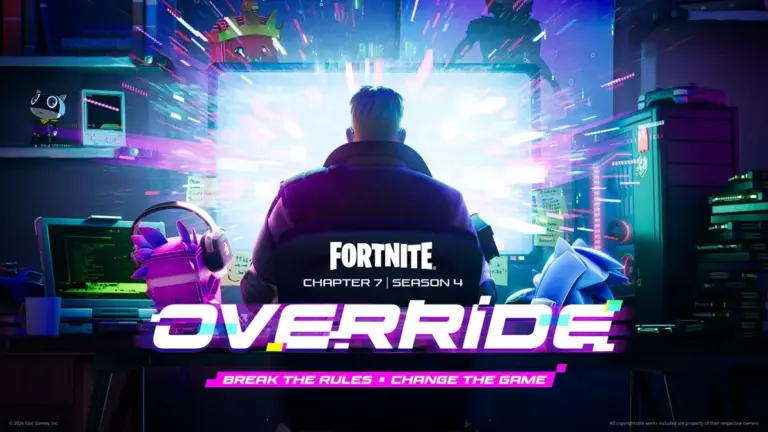 Jonesy sitting in front of PC Fortnite Chapter 7 Season 4 keyart