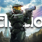 Halo: Campaign Evolved poster with Master Chief holding a gun and the Activision logo in the background.