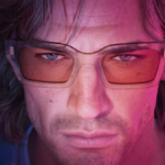 Jason from GTA wearing specs looking at the reader