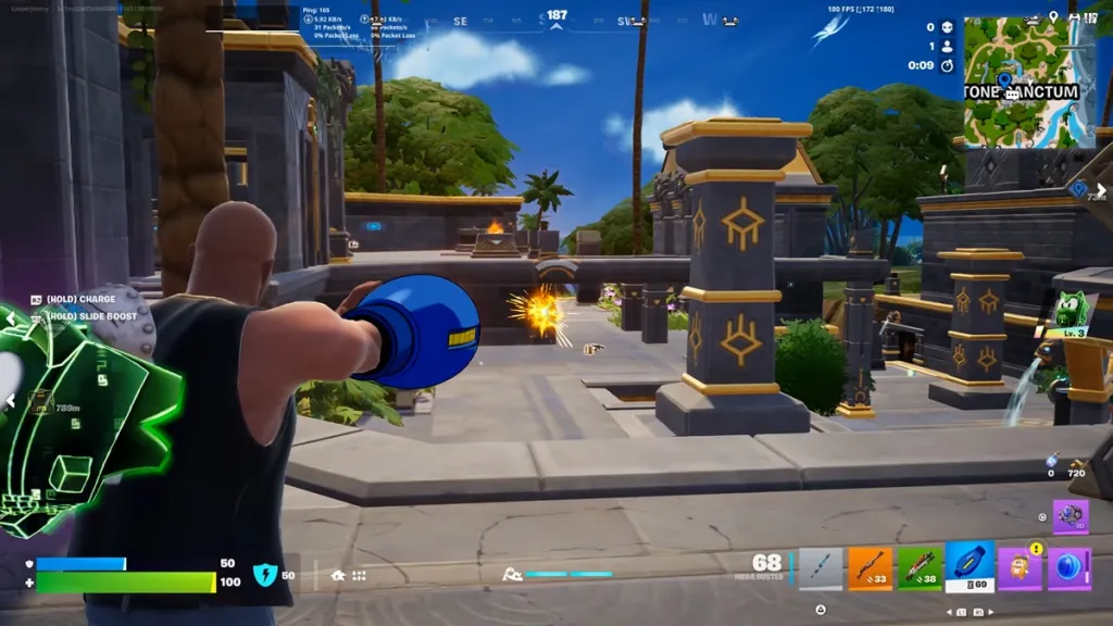 Sparo del Mega Buster in Fortnite