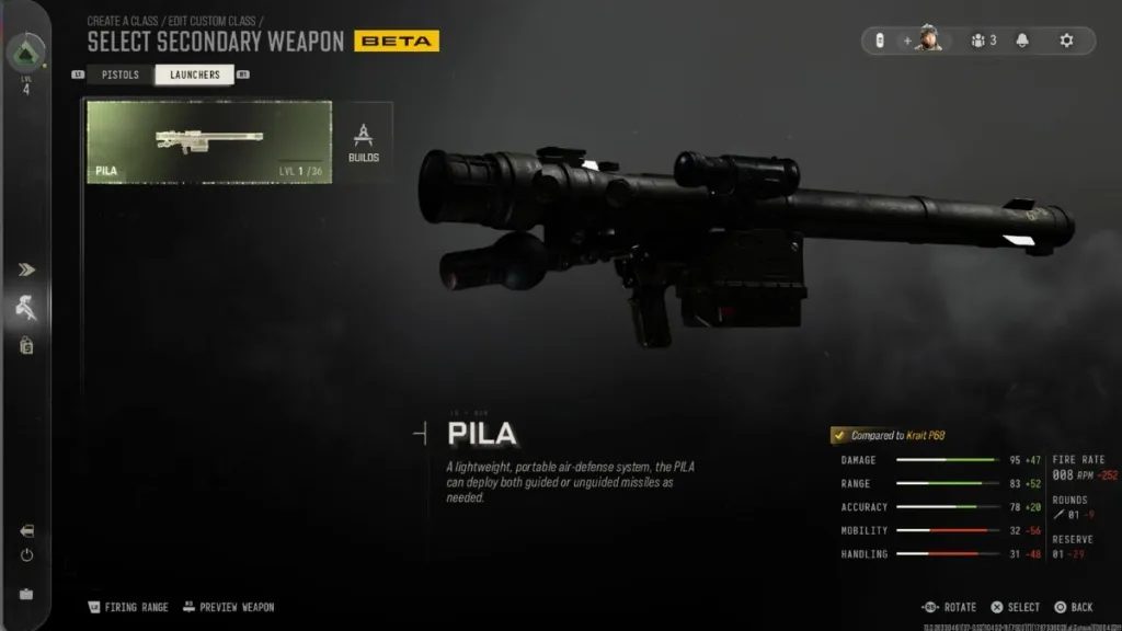 Lanciatore PILA in Modern Warfare 4