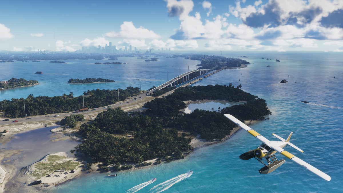 Veduta aerea delle Leonida Keys in GTA 6
