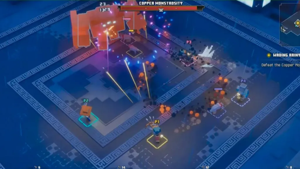 Scontro contro la Copper Monstrosity in Minecraft Dungeons 2