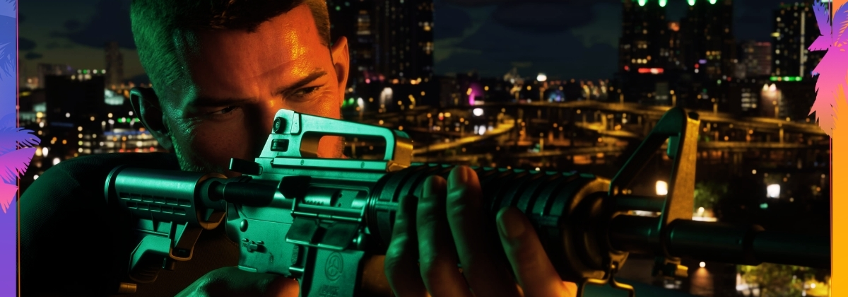 Jason in GTA 6 aiming a weapon