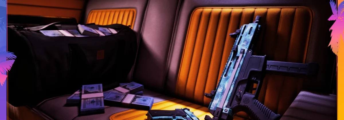 weapons and cash placed on car seat and trunk in GTA 6