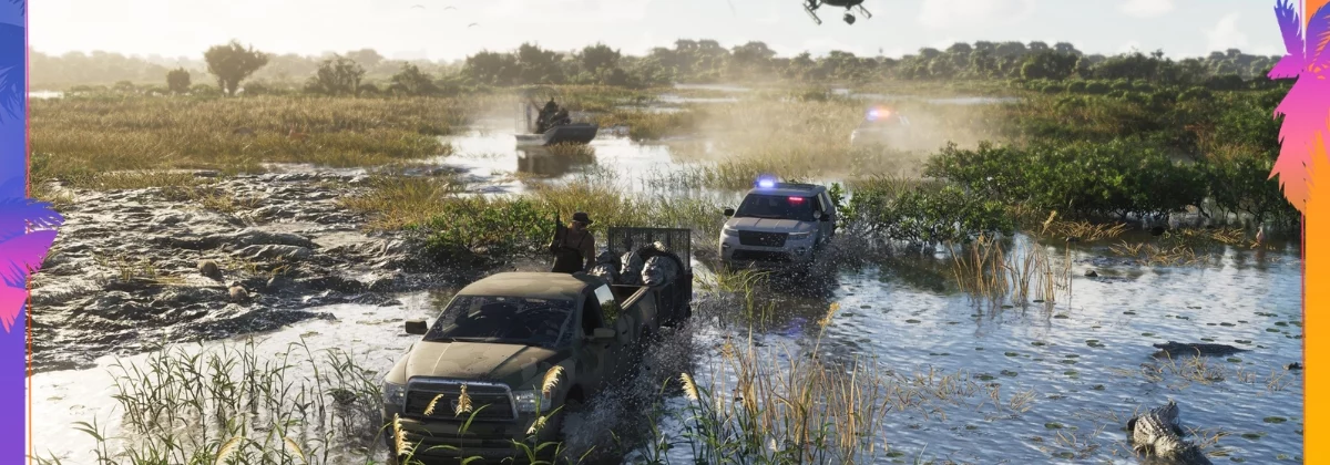 police car chase through grassrivers in GTA 6