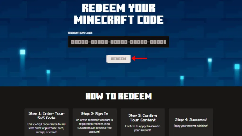 Procedura di inserimento del codice per la Hero Cape su Minecraft
