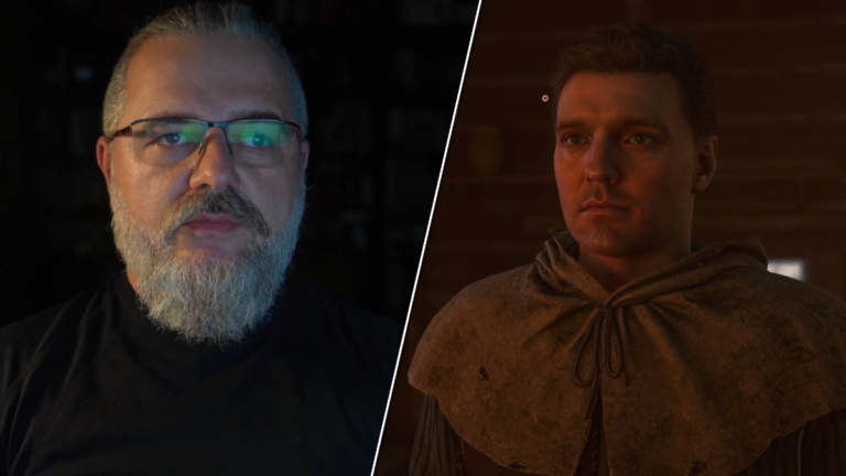 Danie Vavra from a YouTube video (left), Henry of Skaltiz from Kingdom Come: Deliverance with DLSS 5 improvements (right).
