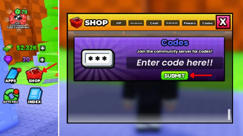 schermata di riscatto dei codici Lowball su Roblox