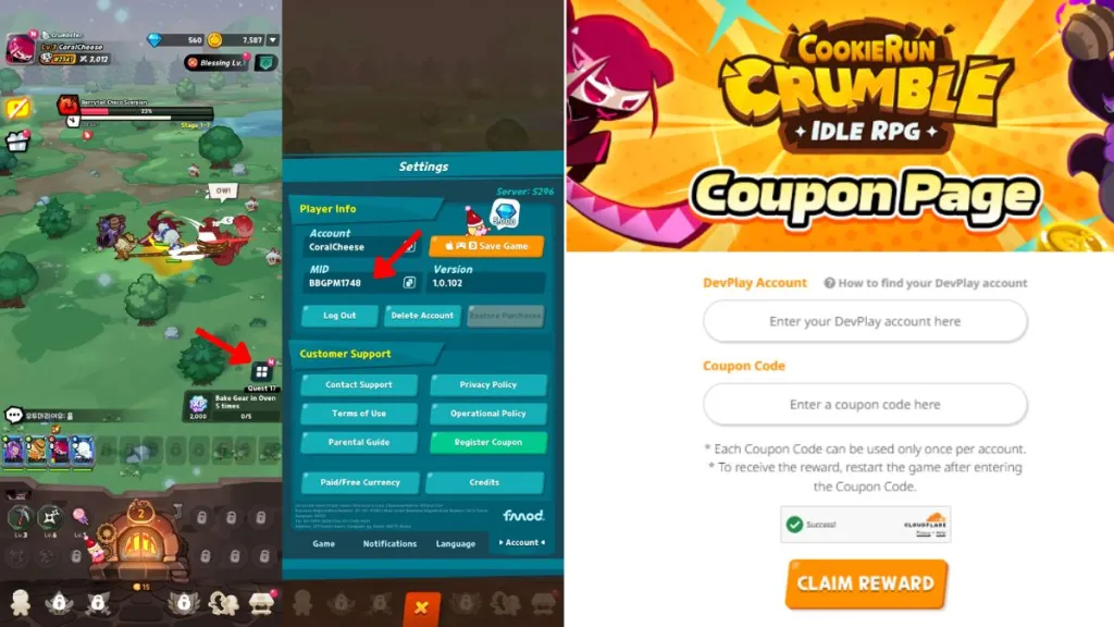 Procedura per riscattare codici in Cookie Run Crumble