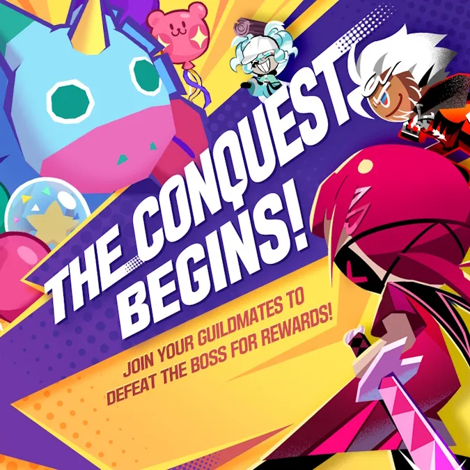 Schermata di Guild Conquest in CookieRun: Crumble