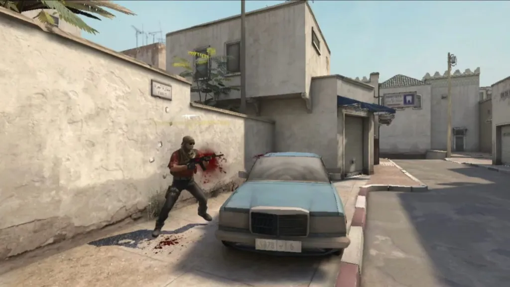 screenshot di Counter-Strike: Mobile Offensive con giocatore colpito da arma