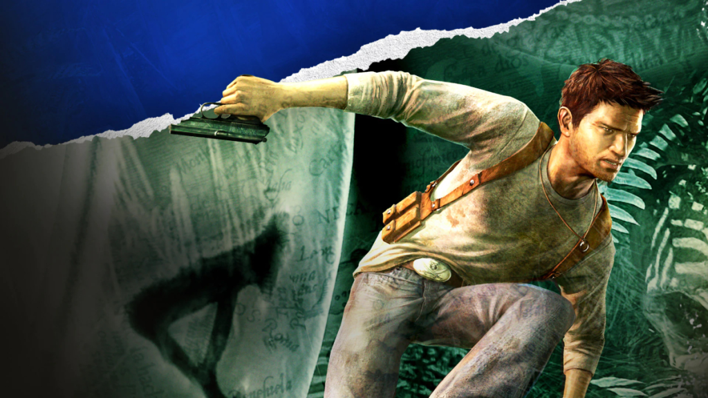 Nathan Drake in azione in Uncharted: Drake's Fortune, scena prequel di Uncharted 2: Among Thieves.