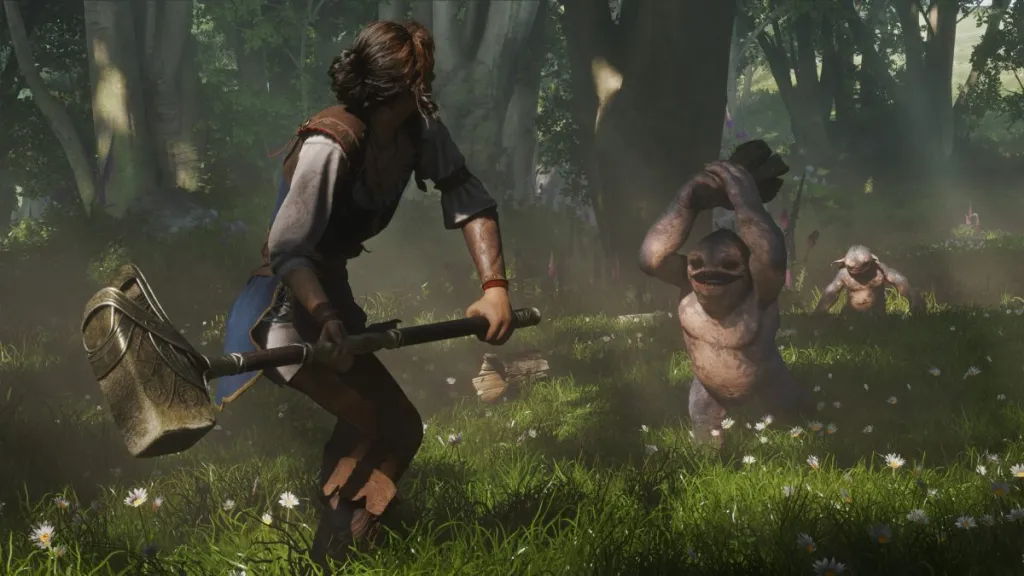 Attacco corpo a corpo con arma a due mani in Fable