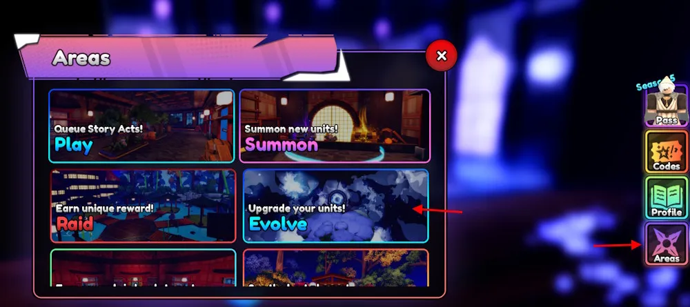Schermata Evoluzione in Anime Final Strike
