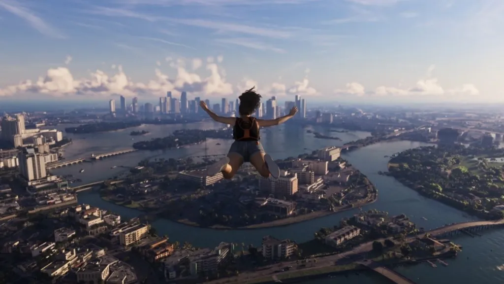 Scena di Lucia che nuota in Vice City mostrata nell'extended look di GTA 6 su Netflix
