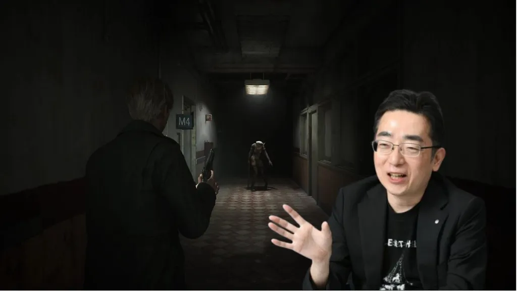 Motoi Okamoto al Gamescom 2026 con James sullo sfondo