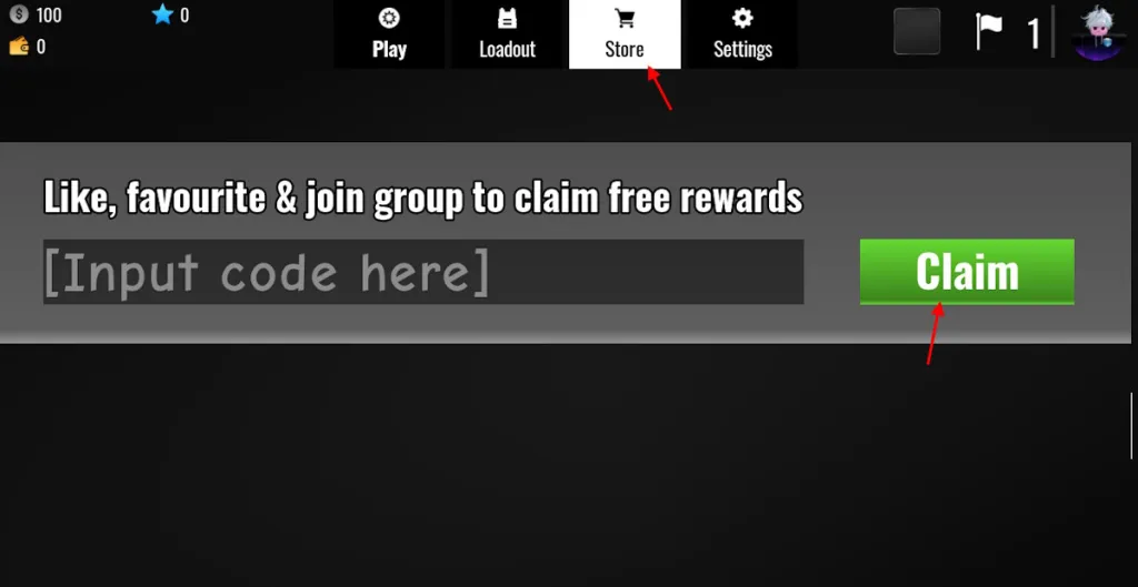 Schermata di riscatto dei codici Jailbird su Roblox