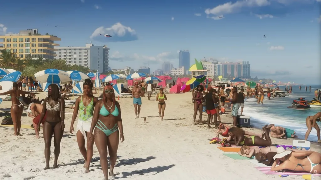 Spiaggia di GTA 6 con Jason in moto