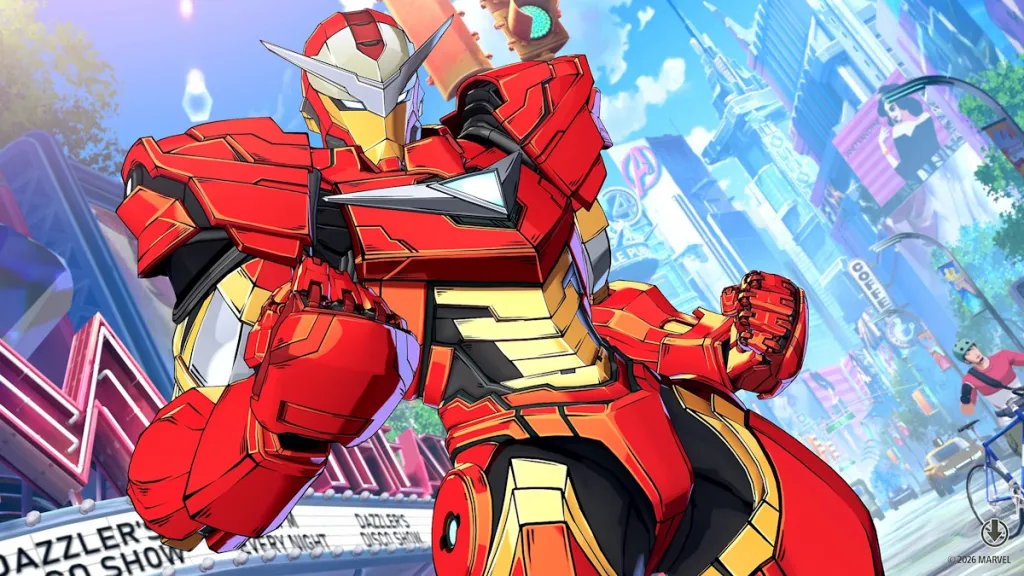 Iron Man in posa introduttiva in Marvel Tokon: Fighting Souls