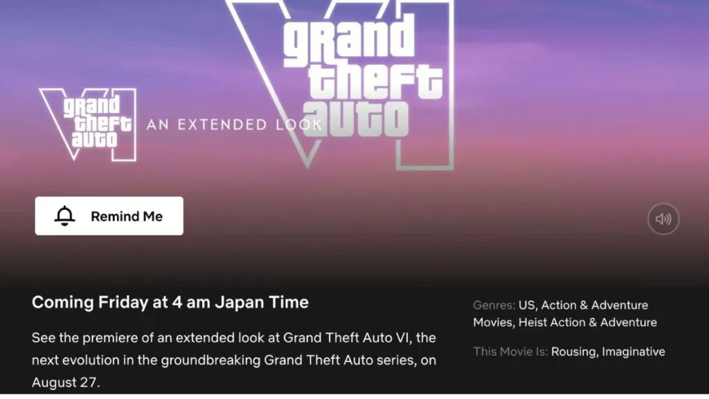 GTA 6 Extended Look su Netflix