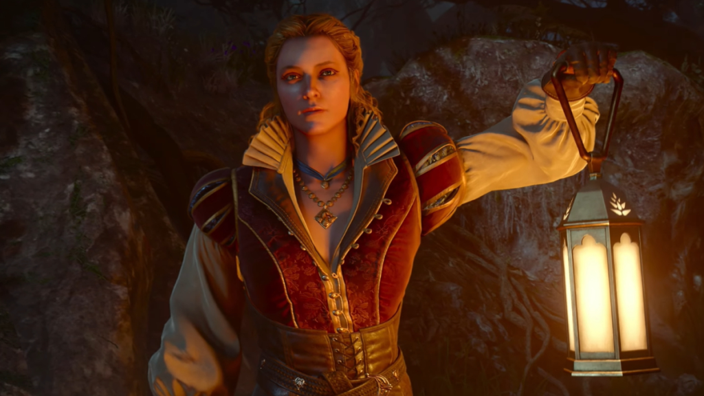 Lilla, nuova protagonista del DLC Songs of the Past, in una foresta di Letten.